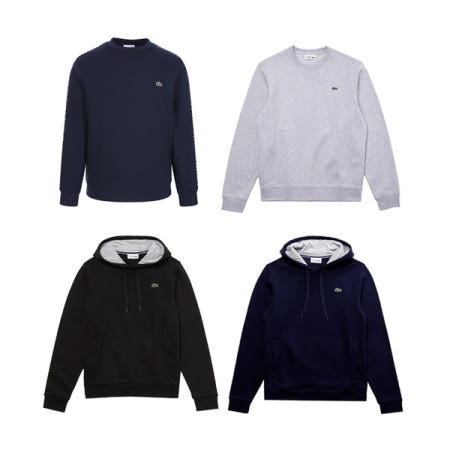 라코스테 남녀공용 라운드 기모맨투맨 기모후드티셔츠 커플룩 5종택1