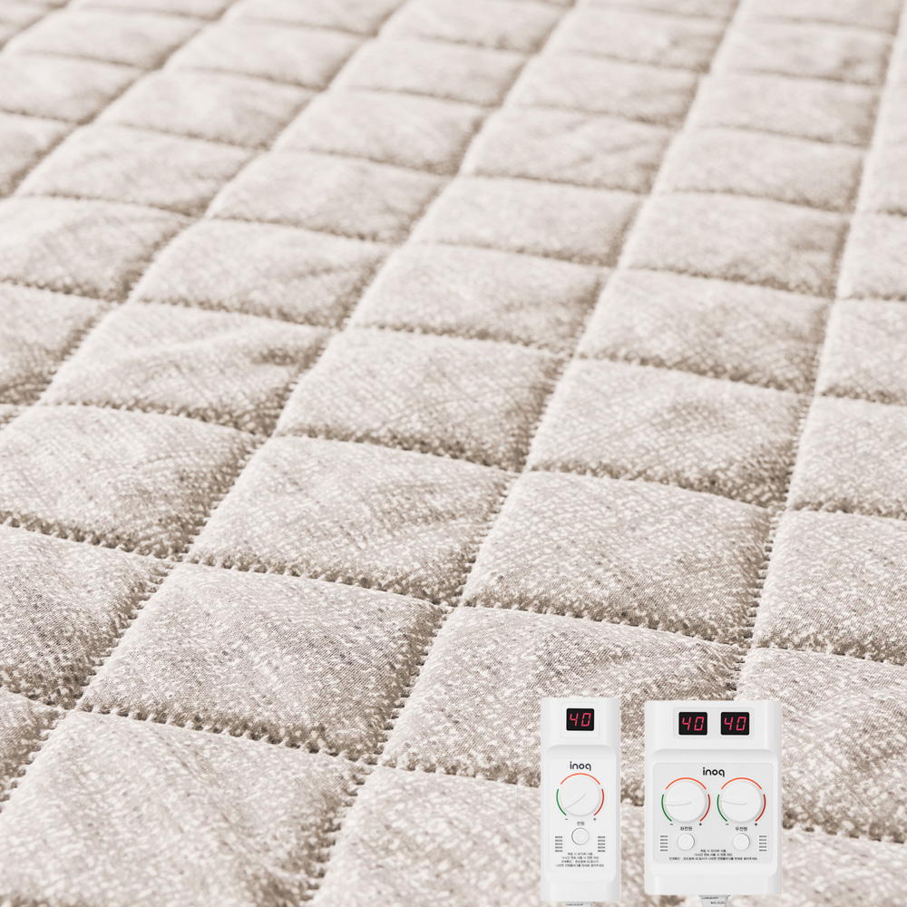 카본 탄소 EMF 전자파 안심 특대형 좌우 분리난방 베이지 전기요