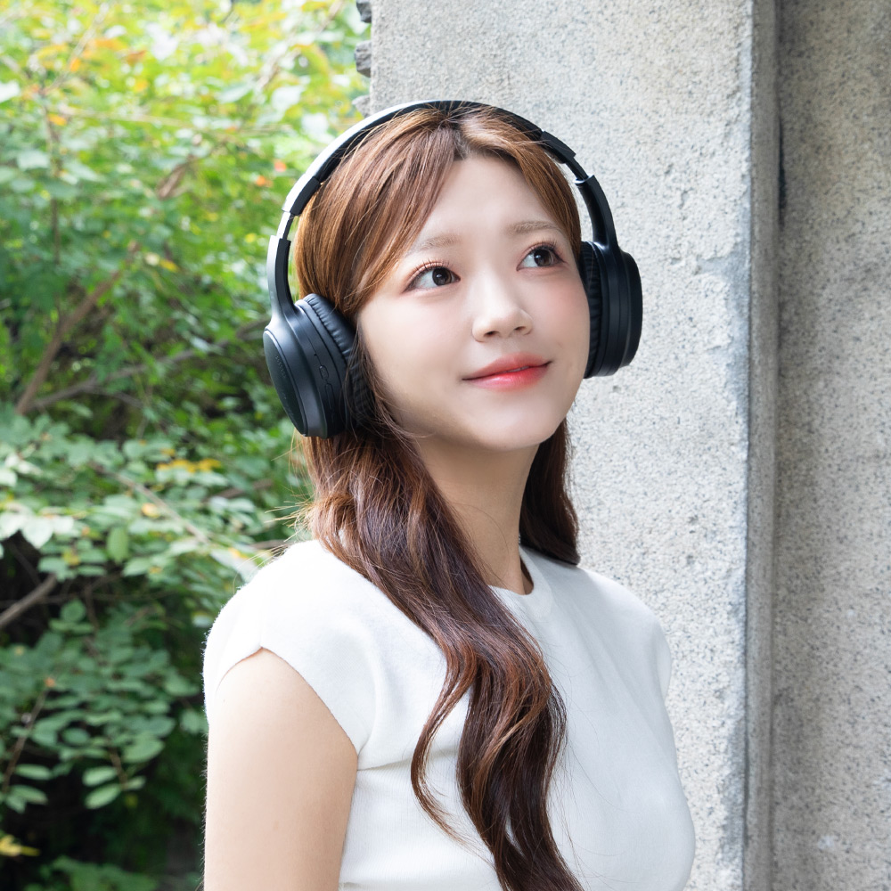 오아 투게더 헤드폰 무선 블루투스 헤드셋 노이즈캔슬링 접이식 소형 미니 블랙 - 상세 이미지 5