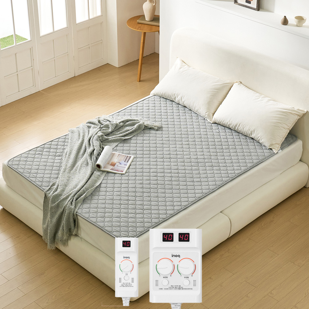 겨울 전자파 안심 카본 탄소 EMF 더블 그레이 2인용 전기요