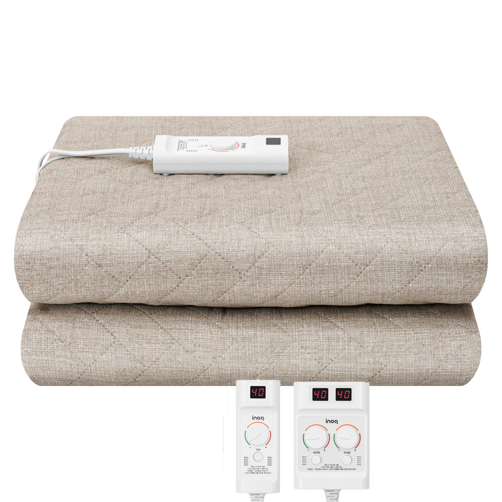 카본 탄소 EMF 전자파 안심 특대형 좌우 분리난방 베이지 전기요