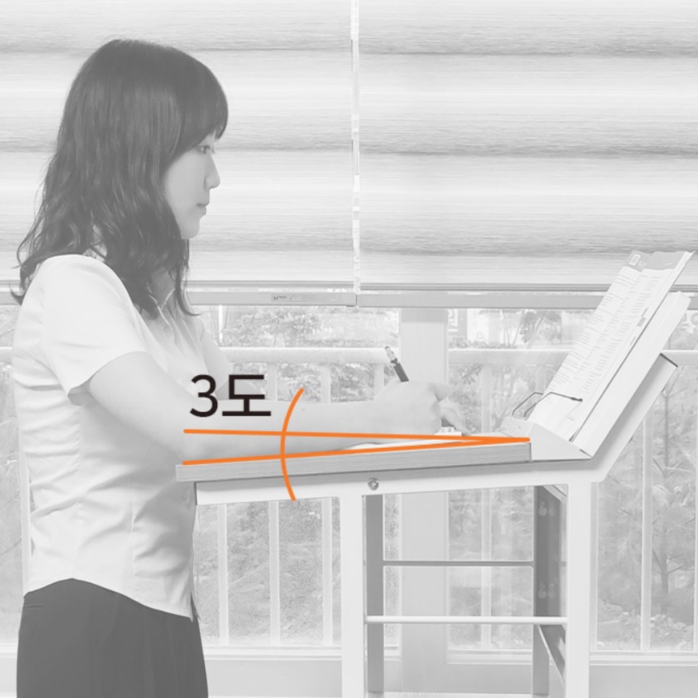 키다리 책상 서서 공부하는 허리디스크 학교 스탠딩 목디스크 쓰는 서있는 - 상세 이미지 4