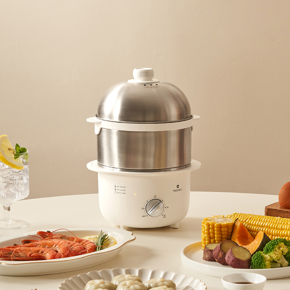 디온리 올스텐 2단 계란찜기 30분 타이머 계란삶는기계 고구마 감동란 NBE328S