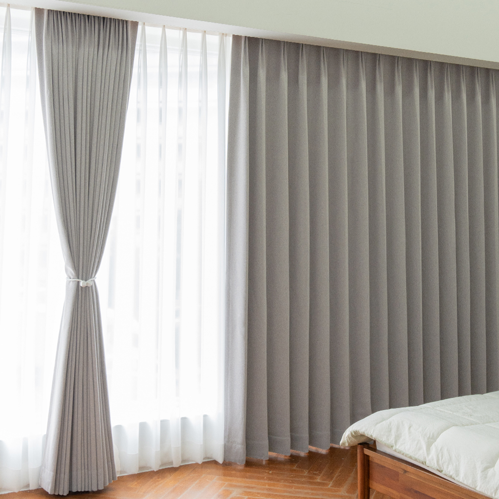 방한 방풍 노블 형상기억 나비주름 암막커튼 높이 250cm 크림베이지 외 8 color