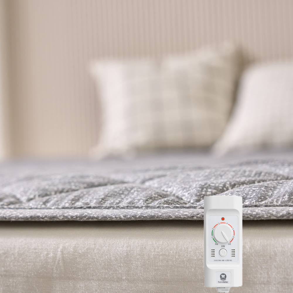 곰표한일 무자계 전자파안심 워셔블 탄소매트 전기요 그레이 미니싱글