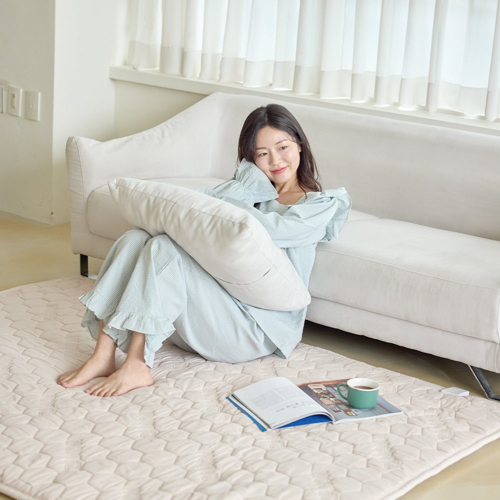 잠온 토퍼형 탄소매트 전기요 카본 전기매트 침대 전기장판 EMF 탄소 그래핀 싱글