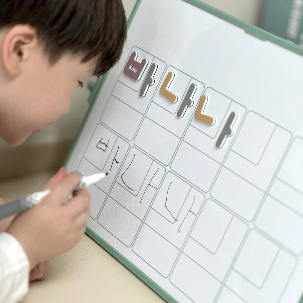 한글쓰기 가르치기 유아 자석칠판 어린이 한글떼기 공부 배우기 - 상세 이미지 5