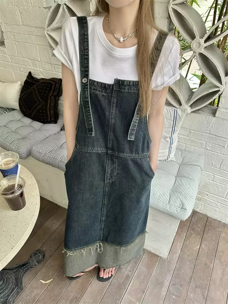 나혼자산다 566화 윤가이 치마 스커트 멜빵 데님 캐주얼 의상 옷 패션 - 상세 이미지 4