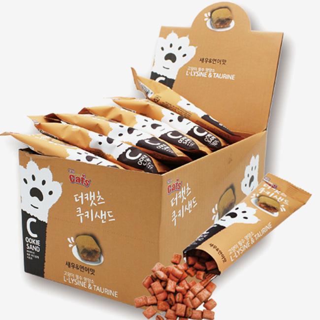 더캣츠 쿠키샌드 고양이쿠키 고양이과자 간식 새우+연어, 600g, 1개