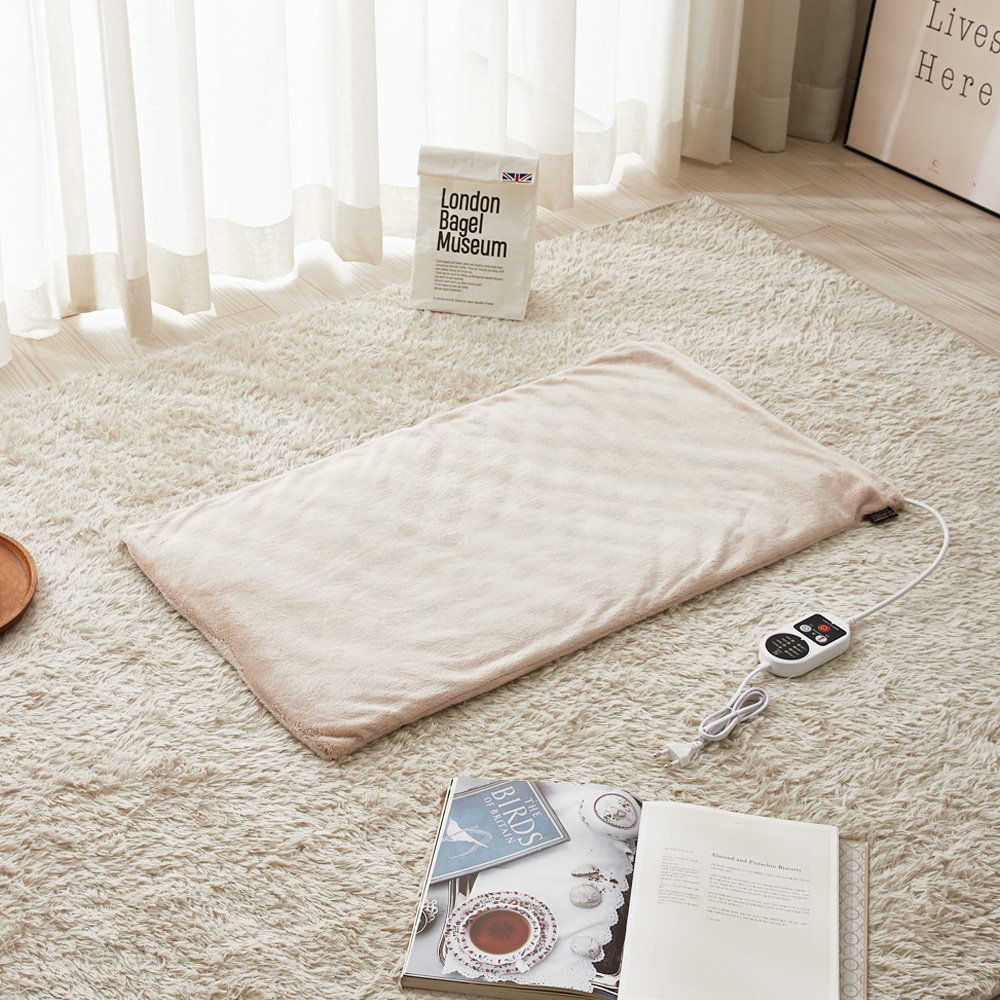 더안 소형전기매트 찜질기 허리 복부 어깨 전기온열찜질기 베이지 대형