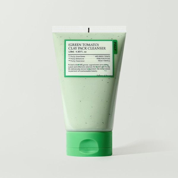 풀리 모공 세정 데일리 각질 케어 비건 그린 토마토 클레이 팩 클렌저 120ml : 레디포