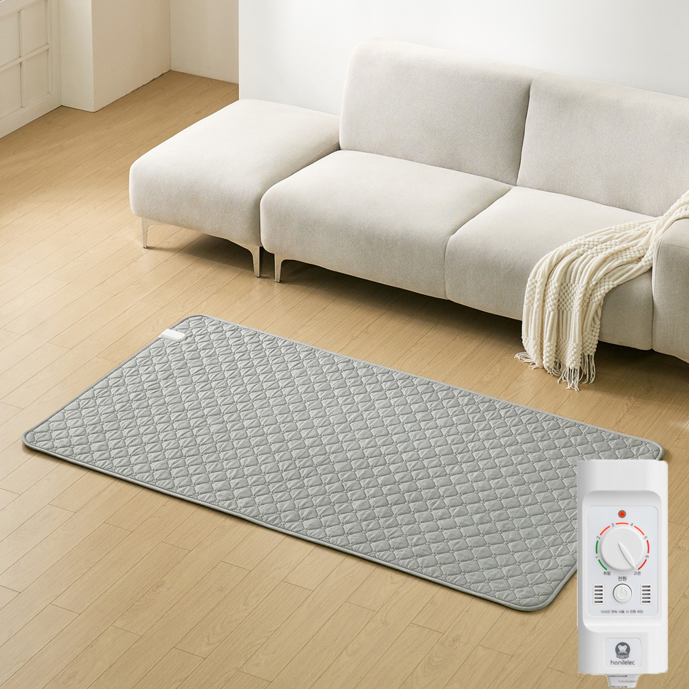 곰표한일 무자계 전자파안심 워셔블 세탁 양면 전기요 그레이 1인용 중형