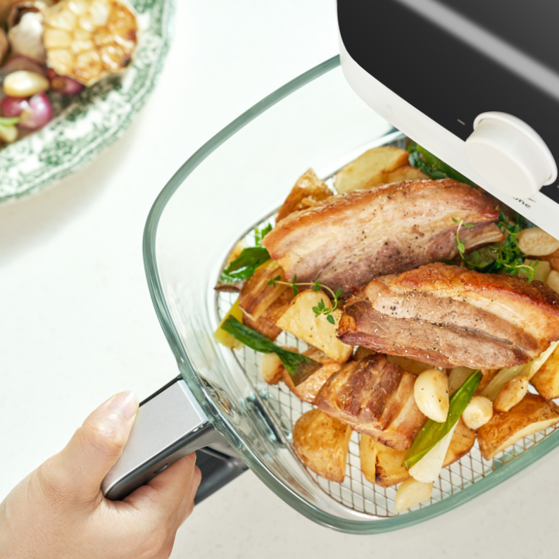 풀무원 글라스쿡 4.5L 스팀 에어프라이어 AB04D10VG