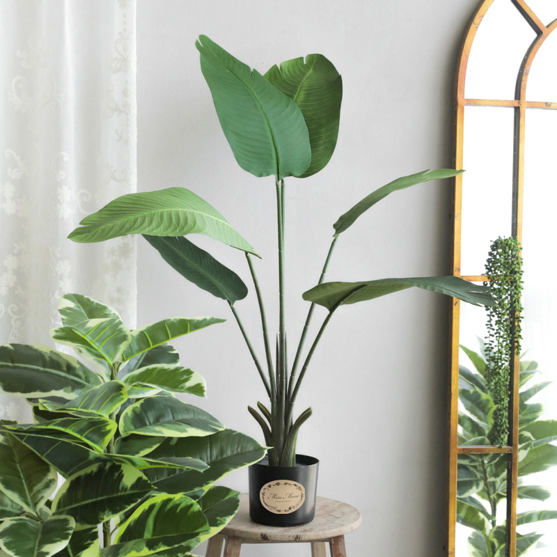 리얼리티 극락조 대형 인테리어 인조 인공 나무 조화 화분 인조목 관상목 알로카시아 파키라 몬스테라 S 95cm