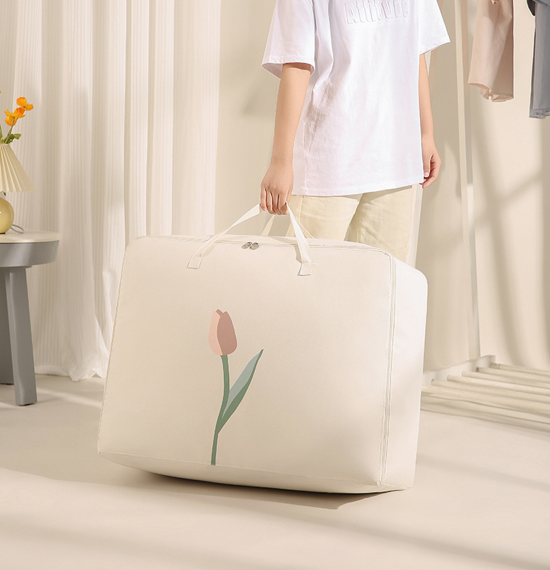 옥스포드 이불정리함 이불보관함 옷정리함 파우치 이불가방 튤립 에디션 - 상품 이미지