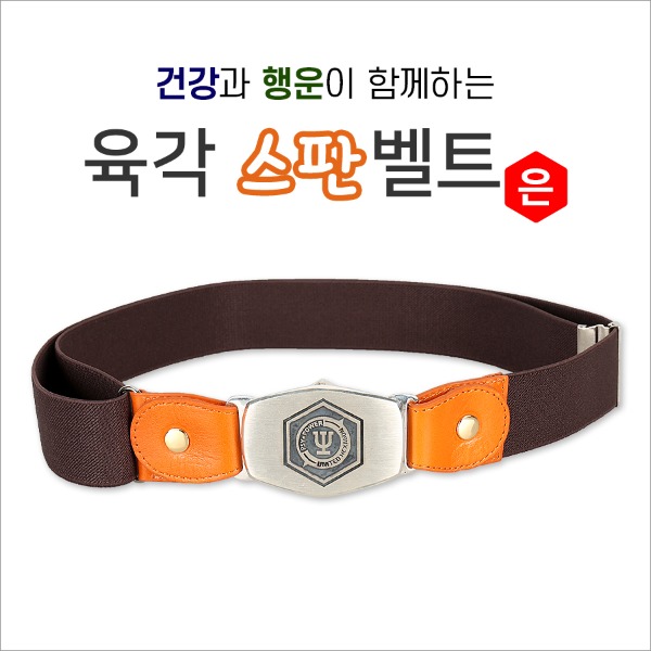 건강과 행운이 함께하는 육각 스판 벨트. 은 92.5%. 잠잘 때 추천, 남녀공용 - 상품 이미지