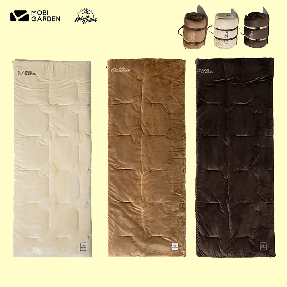 모비가든 캠핑 극세사 침낭 겨울 동계침낭 이불 벨벳 코튼 1.8kg