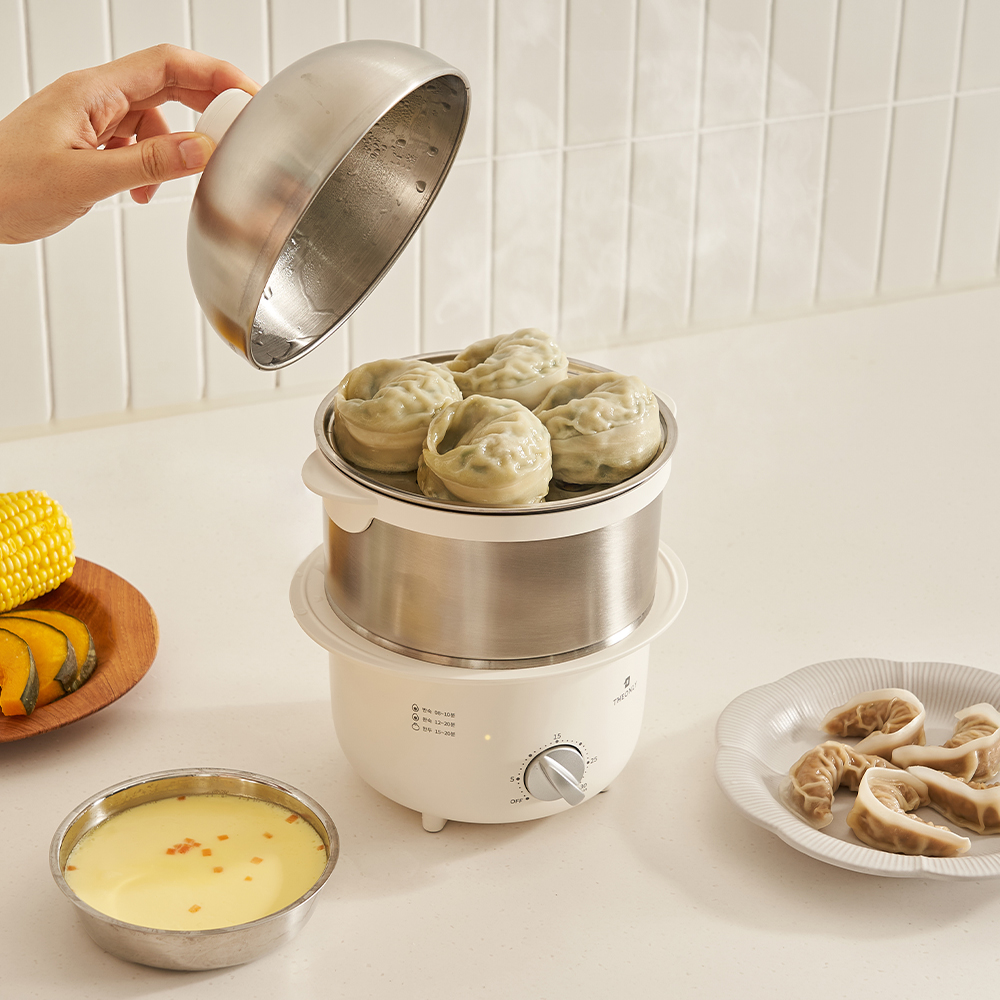 디온리 올스텐 2단 계란찜기 30분 타이머 계란삶는기계 고구마 감동란 NBE328S