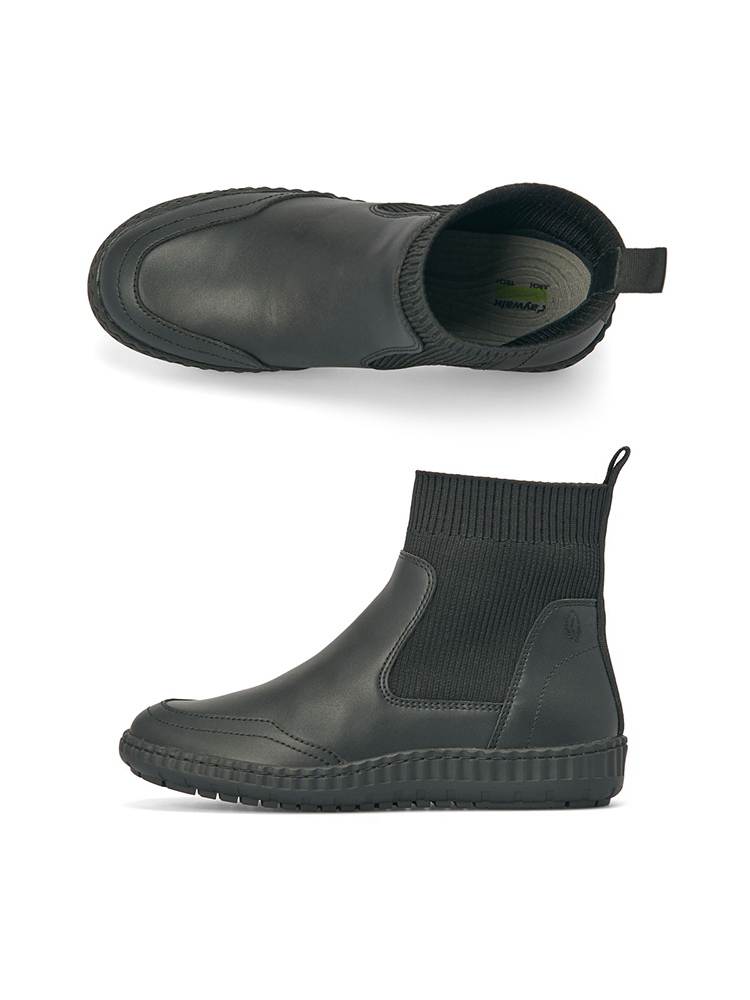 데이워크 발편한 아치깔창 여성 앵클부츠 누아 블랙 DW30027-BK - 상품 이미지