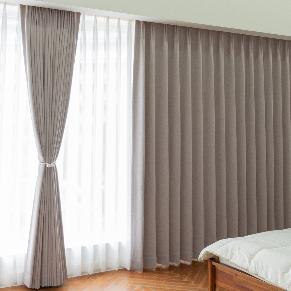 방한 방풍 노블 형상기억 나비주름 암막커튼 높이 250cm 크림베이지 외 8 color