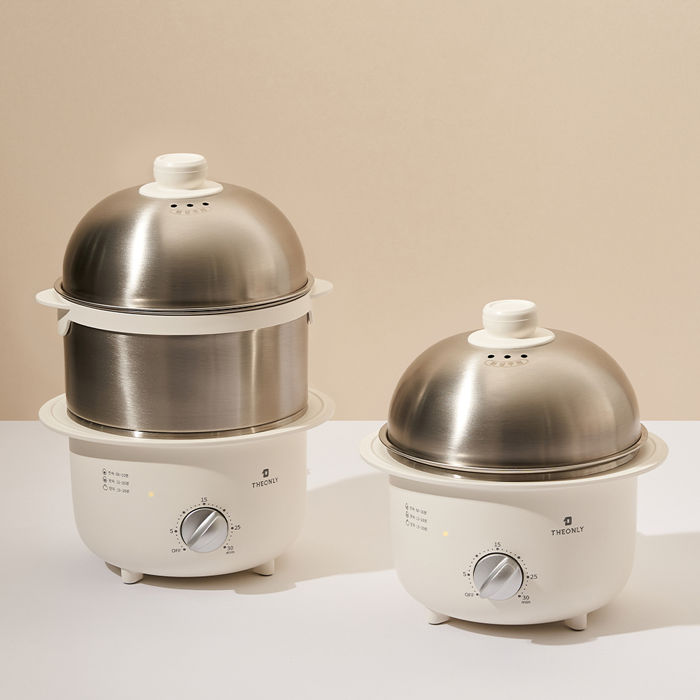 디온리 올스텐 2단 계란찜기 30분 타이머 계란삶는기계 고구마 감동란 NBE328S