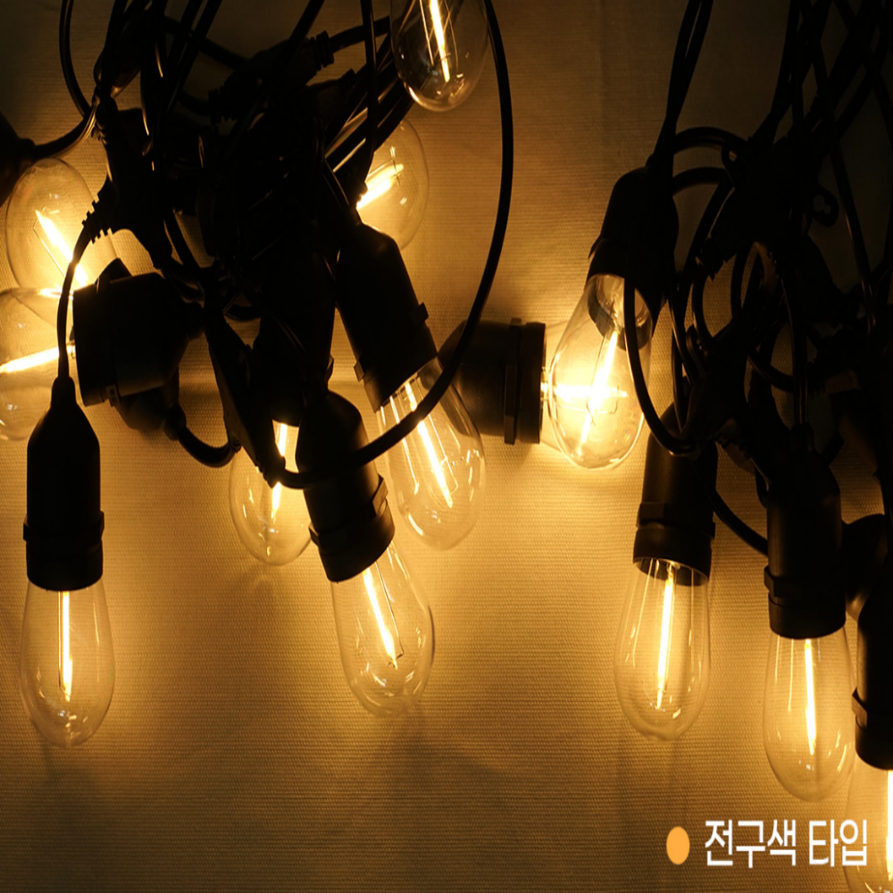 무료+당일출고 태양광전등 LED 태양광 줄조명 조명등 정원등 잔디등 전구 전구색 - 상세 이미지 4