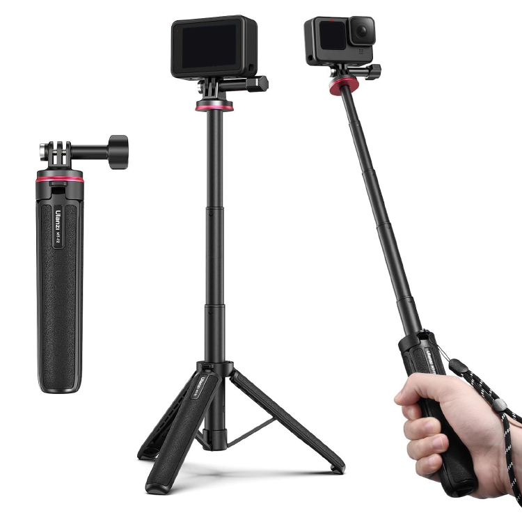 울란지 MT-72 액션캠용 셀카봉 삼각대 최대 51cm 확장 인스타360 오즈모액션 호환 - 상품 이미지