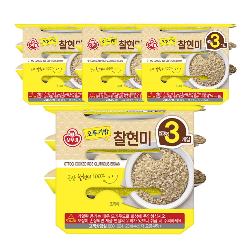 오뚜기 맛있는 오뚜기밥 찰현미 210g 12개 - 상품 이미지