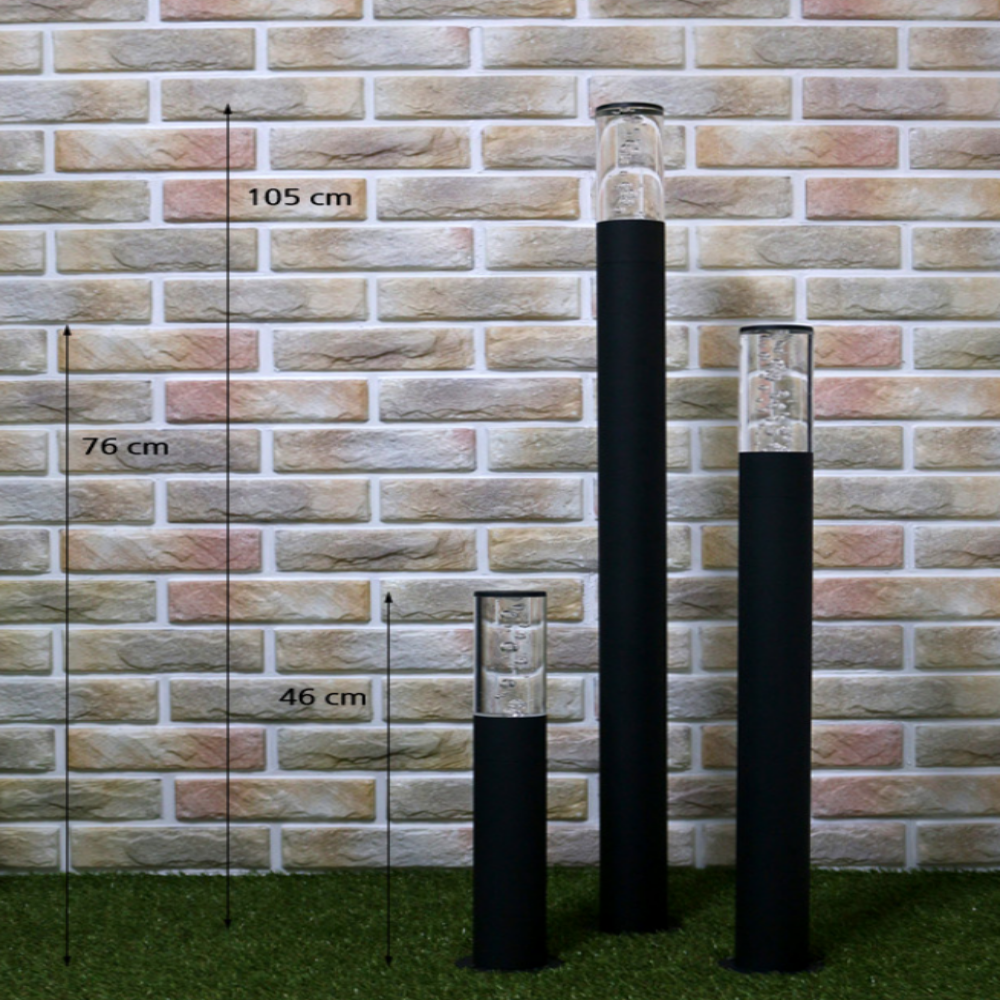LED 원형 전기 정원등 잔디등 가로등 열주등 외등 블랙/46cm 이미지 8