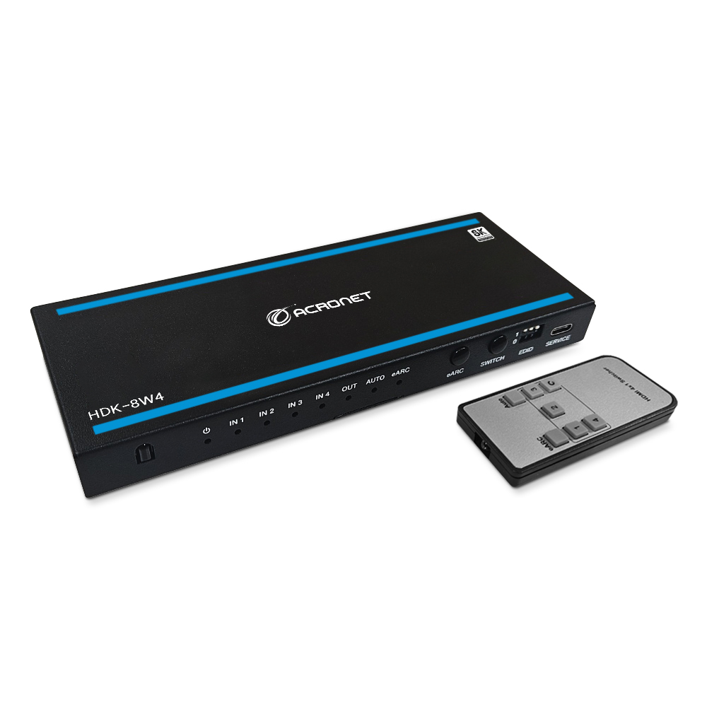 아크로넷 HDK-8W4 4:1 8K HDMI선택기 eARC/ARC지원