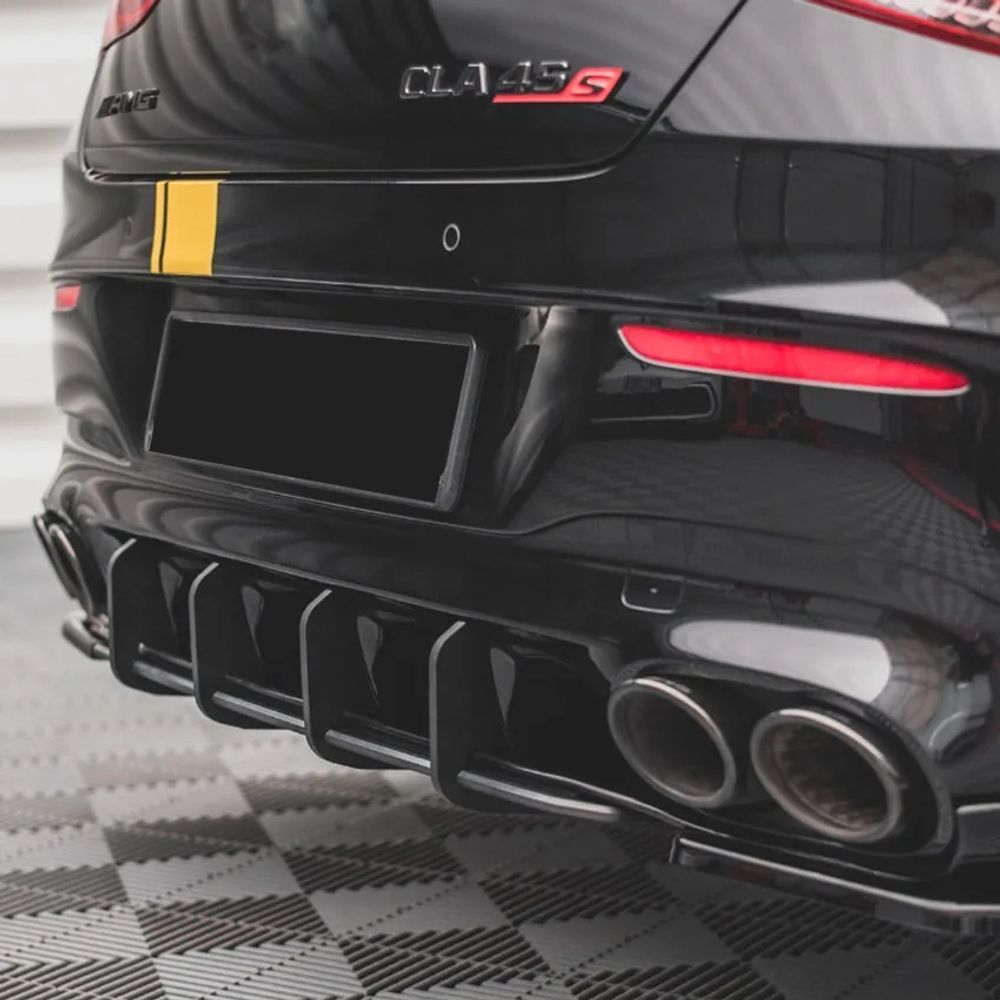 리어 범퍼 립 디퓨저 스포일러 스플리터 보호대 벤츠 CLA클래스 C118 CLA35 CLA45 AMG 2020 블랙 : 하트로즈S2