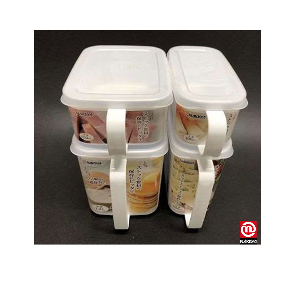 나카야 직사각 손잡이 밀폐용기 소분용기 된장통 고추장통 650ml - 상세 이미지 2