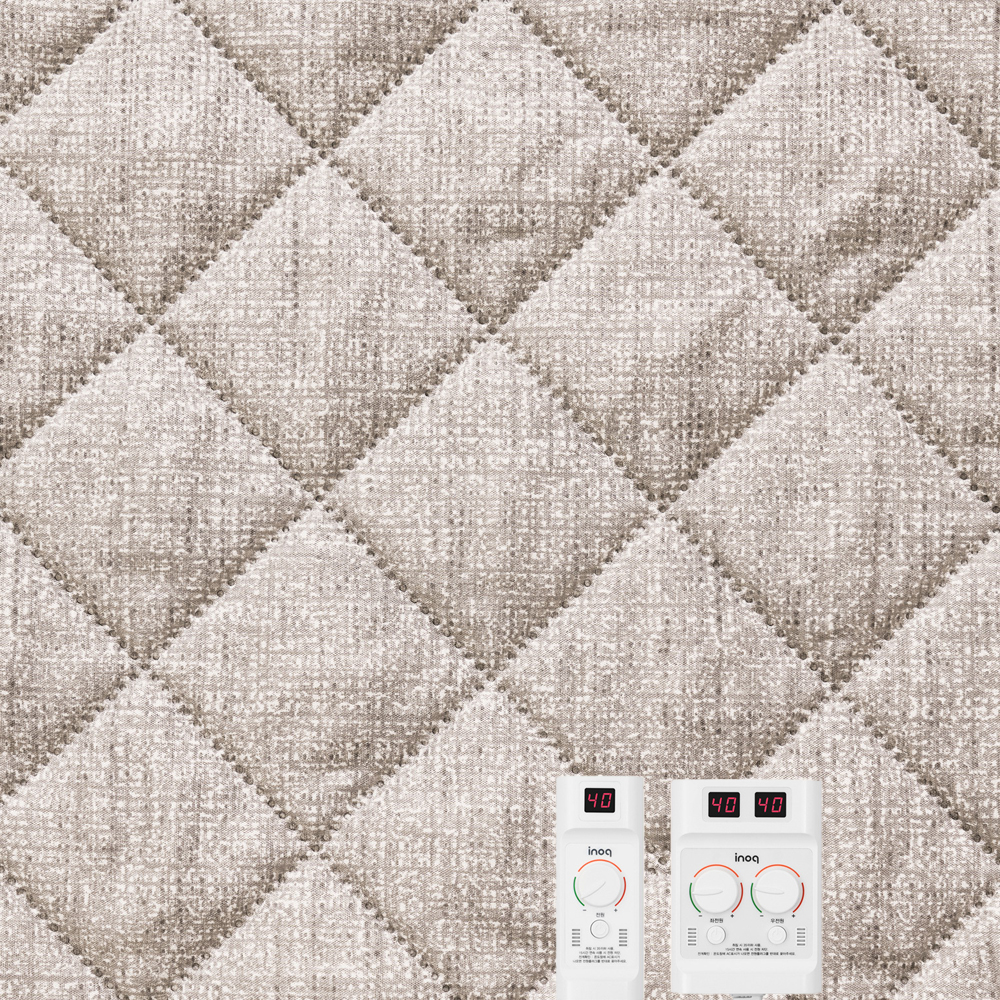 카본 탄소 EMF 전자파 안심 특대형 좌우 분리난방 베이지 전기요