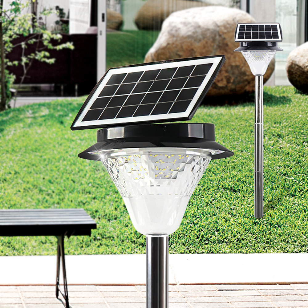 태양열 가로등 태양광 정원등 LED 외등 문주 잔디등 경관 조명 128구 올인원 블랙