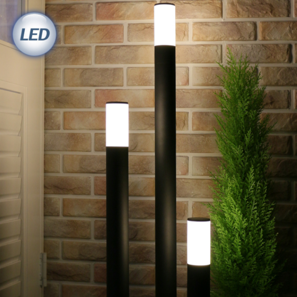 LED 원형 전기 정원등 잔디등 가로등 열주등 외등 블랙/43CM - 상품 이미지