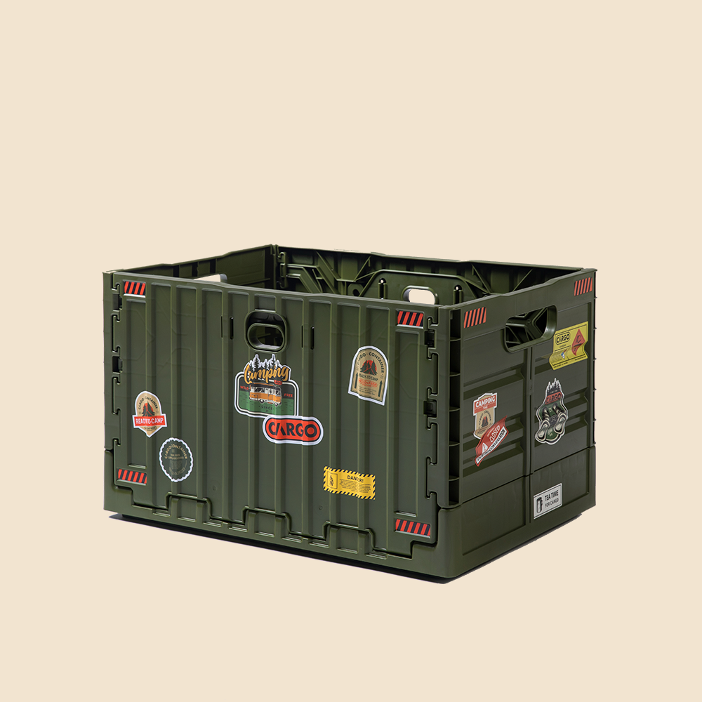 카고컨테이너 캠핑 오픈형 폴딩박스 테이블 다용도 수납 멀티상자 접이식 트렁크 정리함