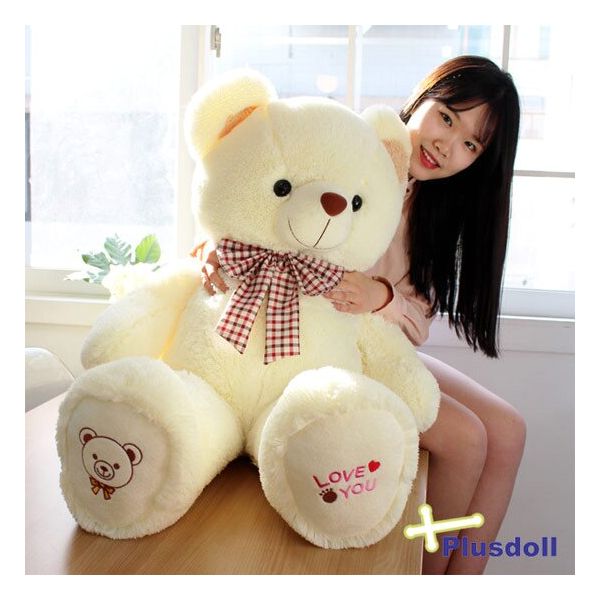 플러스돌 뉴 러브유 러브스마일베어 곰인형 크림색85cm/선물포장 : 팜어니스트