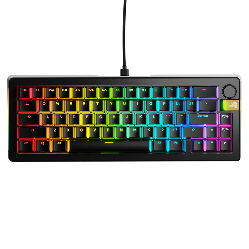 글로리어스 GMMK3 PRO HE 65% Prebuilt 커스텀 래피드 트리거 유선 게이밍 키보드(블랙/실버) - 상세 이미지 2