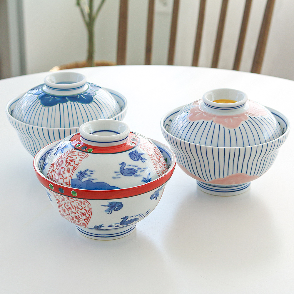 히미츠 일식 텐동 그릇 세트 돈부리 규동 덮밥 뚜껑있는 밥그릇 - 상세 이미지 2