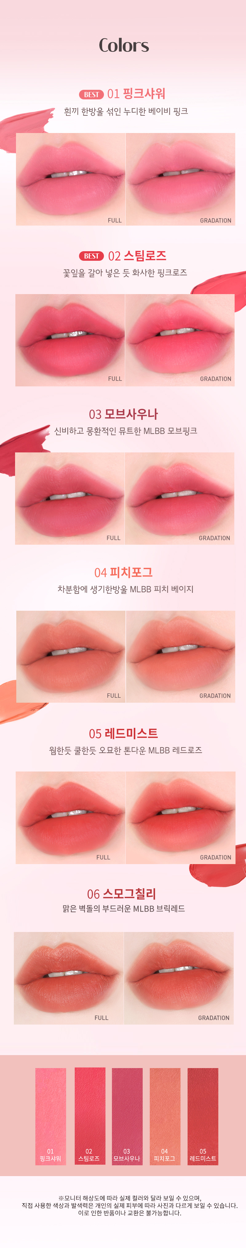 MQNY Powder Matte Lipstick Mini 5 Colors 3.5g