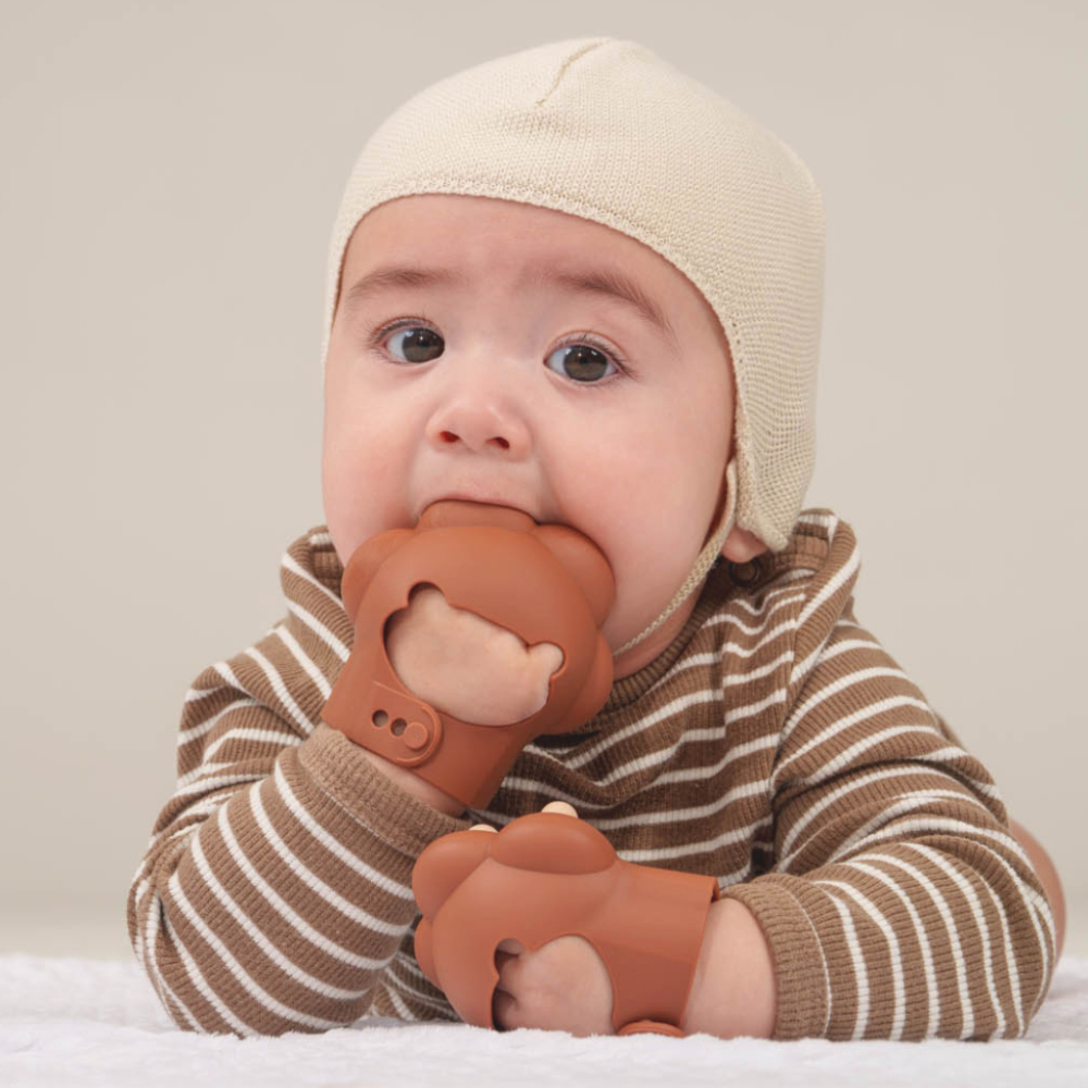 심통 실리콘 국민 손목 양손 아기 손싸개 글러브 치발기 2세대 보관케이스포함 단품구매가능