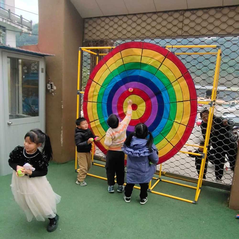 다트 캐치볼 과녁판 실내 야외 밸크로 공 던지기 보드 정사각형 정사각형 타겟+볼20 - 상세 이미지 5