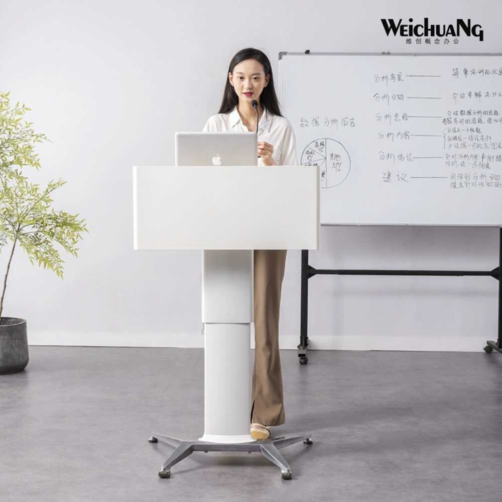 연단 테이블 강연대 교단 사회자 교탁 발표용 단상 화이트 이미지 6