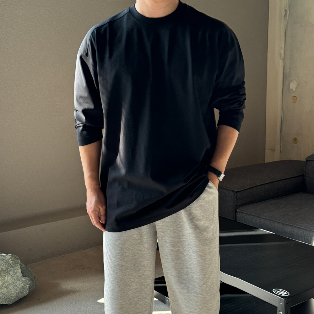1+1 흰색면티 쭉티 남자레이어드티 어깨넓어보이는옷 이미지 7