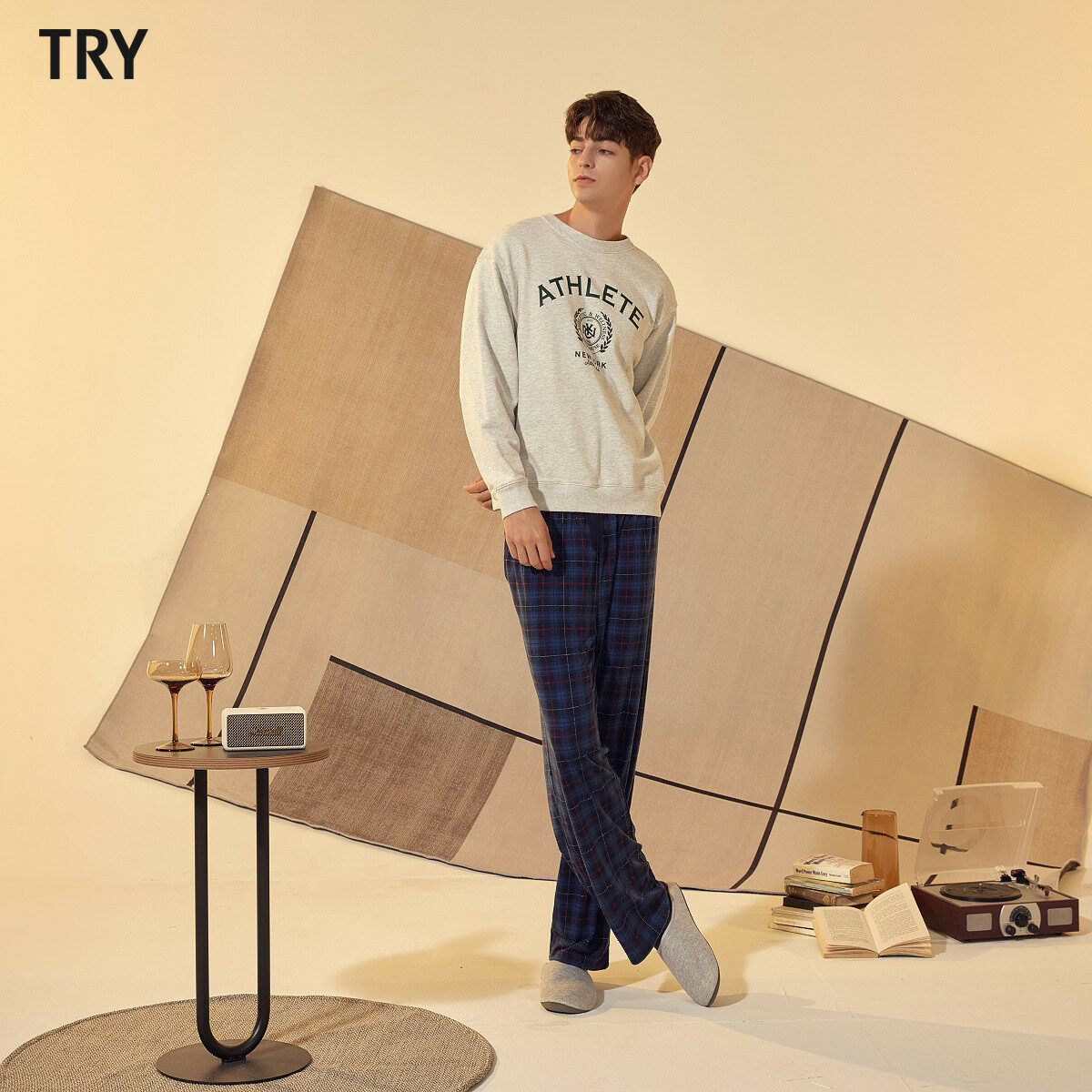 TRY 피치기모 파자마 팬츠 3종(남성) - 상세 이미지 2