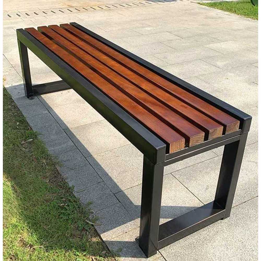 야외 우드벤치 공원 방부목 학교 카페 관공서 평벤치 1m - 상품 이미지