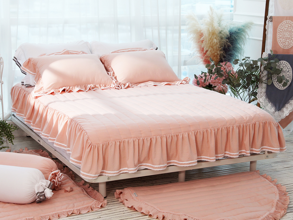 류금숙 투라인 실키케어 향균프릴 숏프릴매트커버 SS/Q/K/SK 국내생산