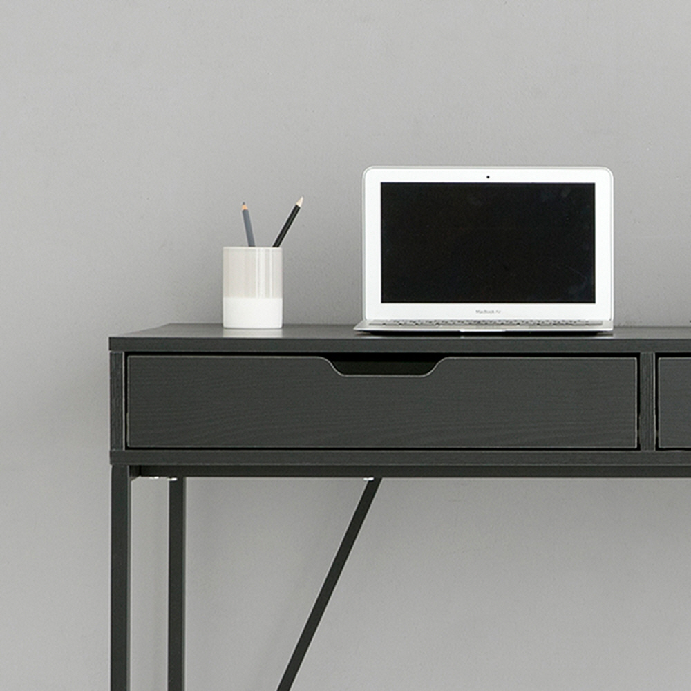 OLAF 책상 서랍2칸 KS1012TB 1200x600mm, 블랙 9622.7272