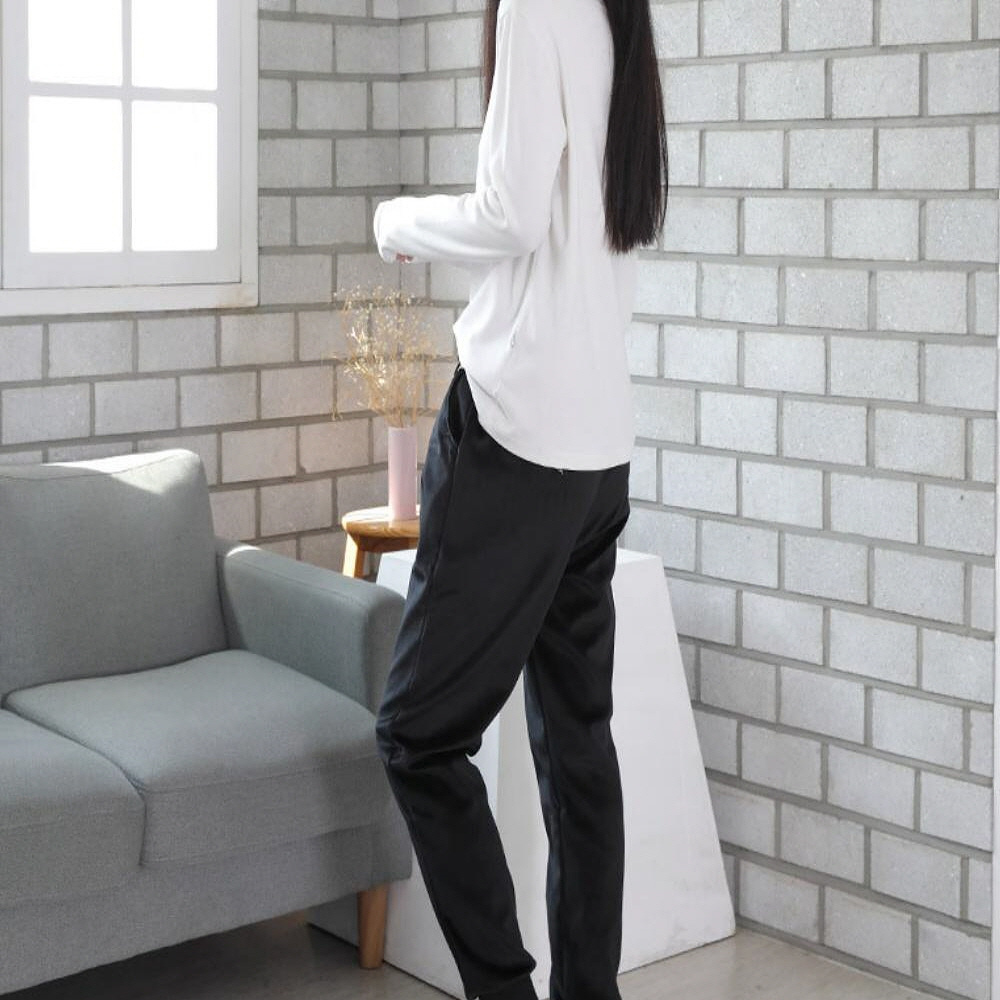 여성털바지 조거 여자융기모바지 팬츠 이미지