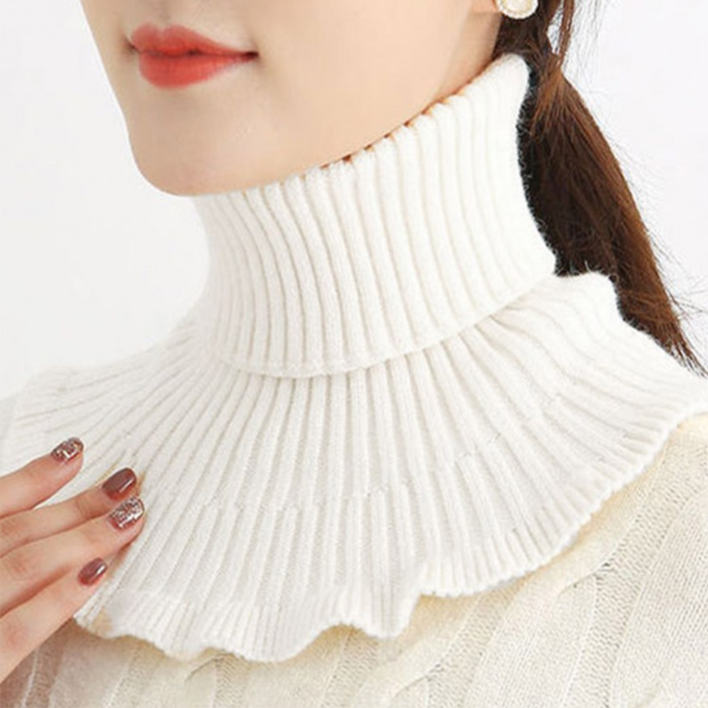 페이크 목폴라 목티 목만 있는 폴라 공갈 훼이크 면 터틀넥 레이어드 넥워머 간절기 코디 - 상품 이미지